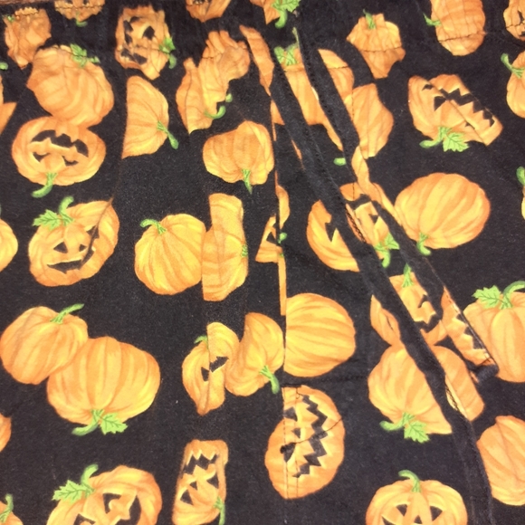 Addiction Pumpkin Pajama Bottoms Vintage Y2K Halloween Sleep Wear Lounge Pants - Picture 2 of 5